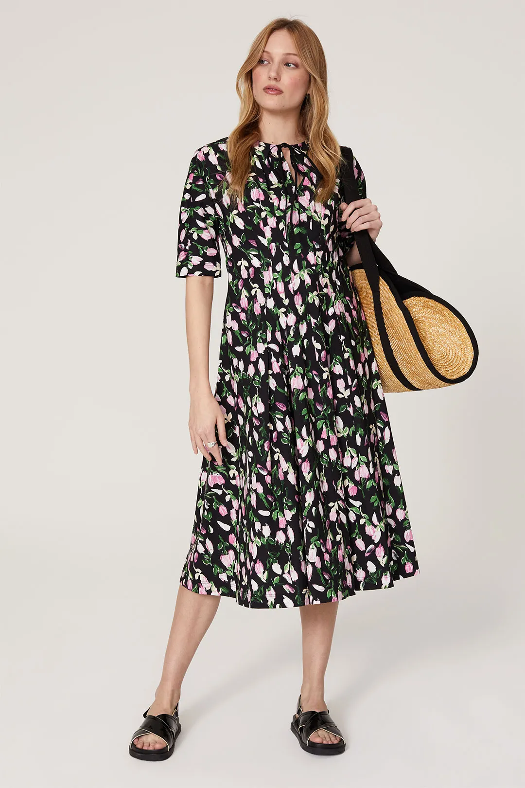 Marni Womens Tulip Dress in Black
