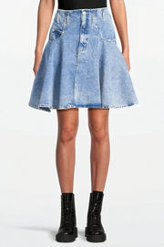 Cotton Skirt in Blue