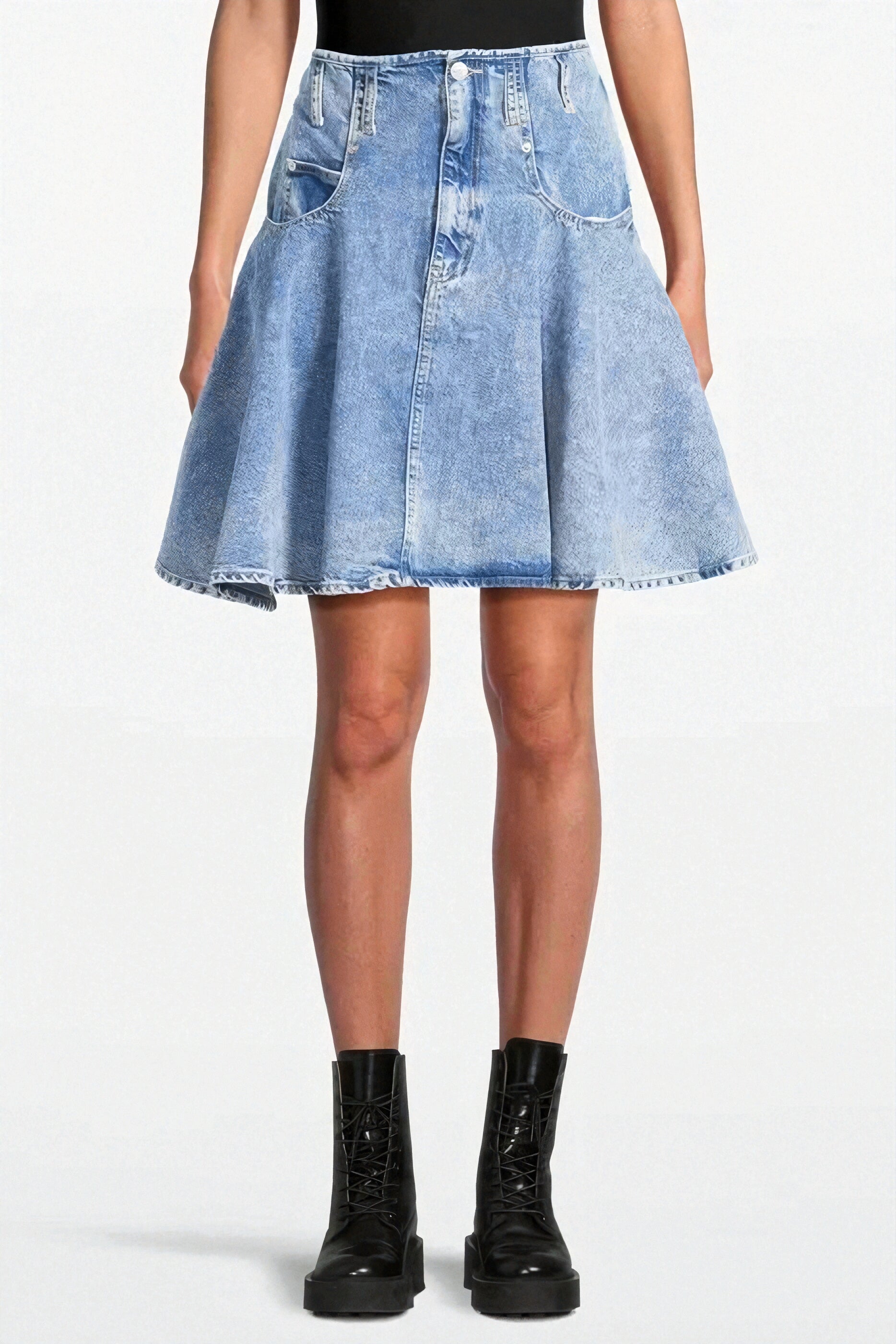 Cotton Skirt in Blue