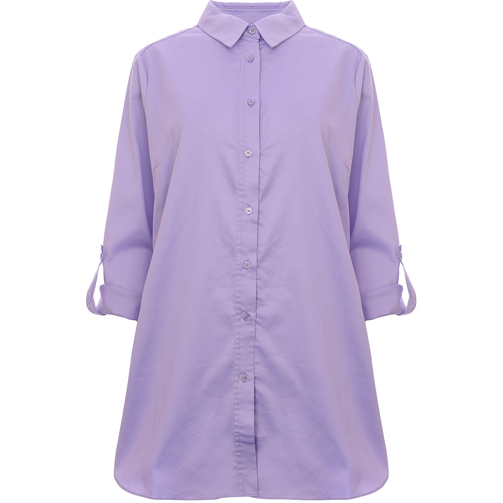 InWear Vex Womens Oversized Cotton Shirt in Lilac