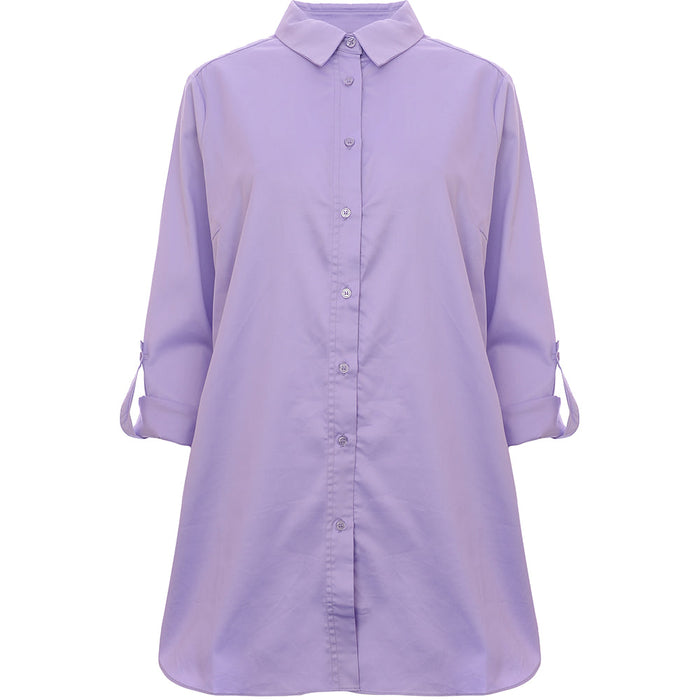 InWear Vex Womens Oversized Cotton Shirt in Lilac