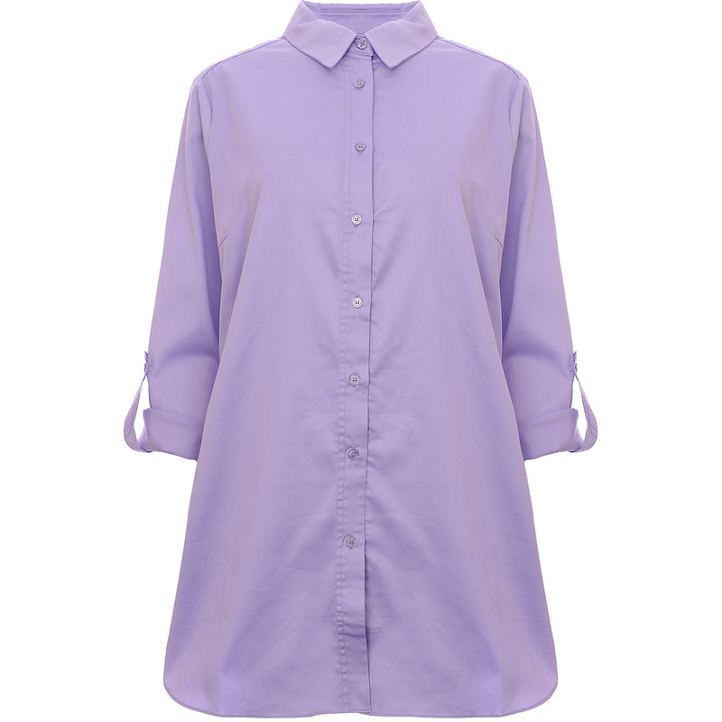 InWear Vex Womens Oversized Cotton Shirt in Lilac