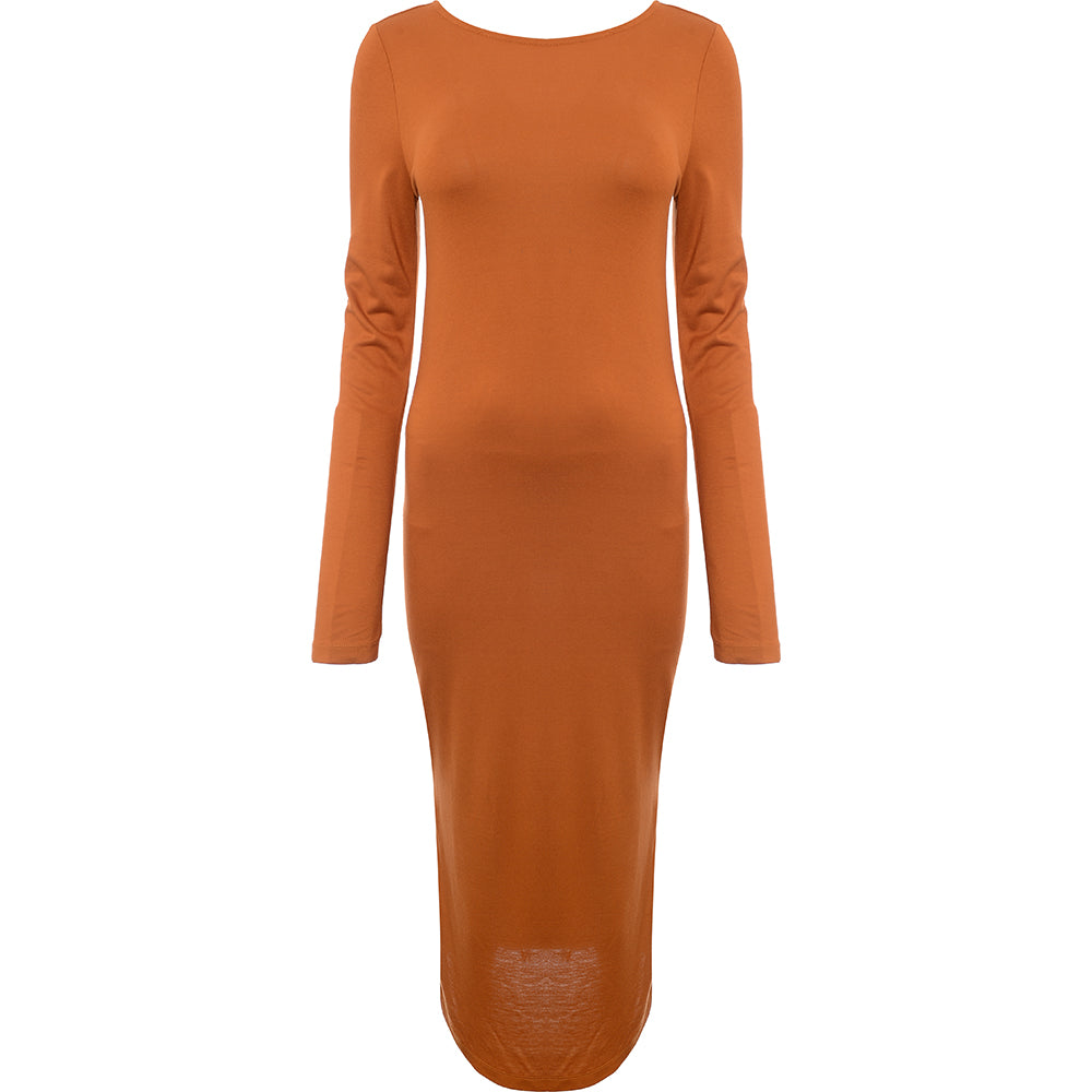 French Connection Women's Orange Meadow Jersey Midi Dress