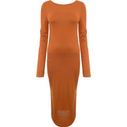 French Connection Women's Orange Meadow Jersey Midi Dress