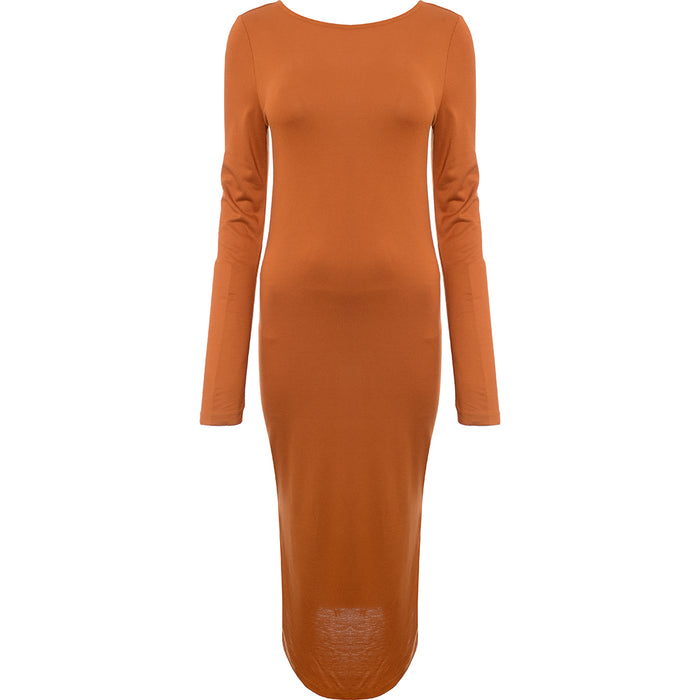 French Connection Women's Orange Meadow Jersey Midi Dress