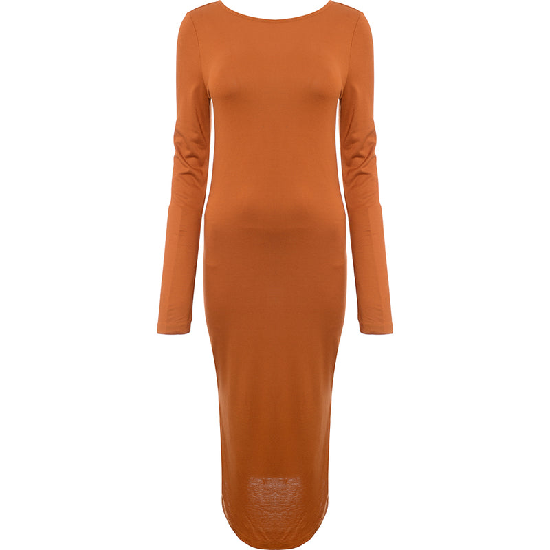 French Connection Women's Orange Meadow Jersey Midi Dress