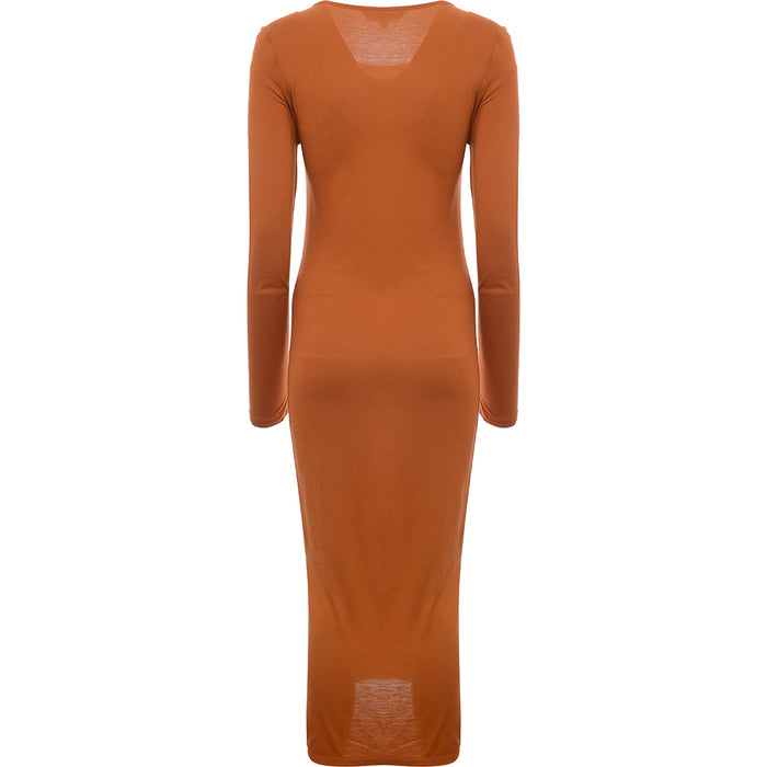 French Connection Women's Orange Meadow Jersey Midi Dress