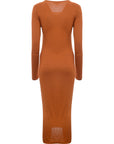 French Connection Women's Orange Meadow Jersey Midi Dress