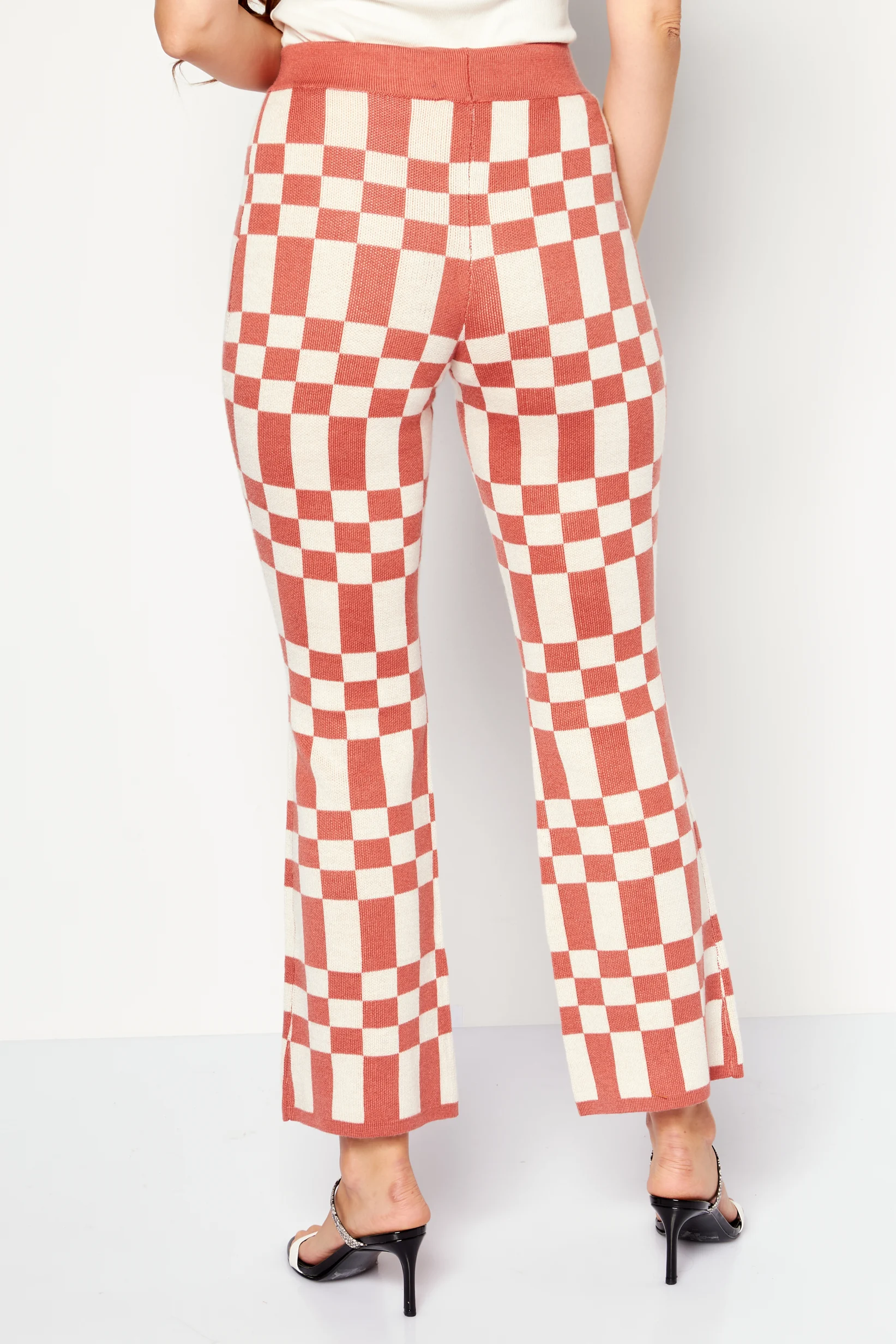 Annorlunda Womens High Waisted Flare Trousers In Multi
