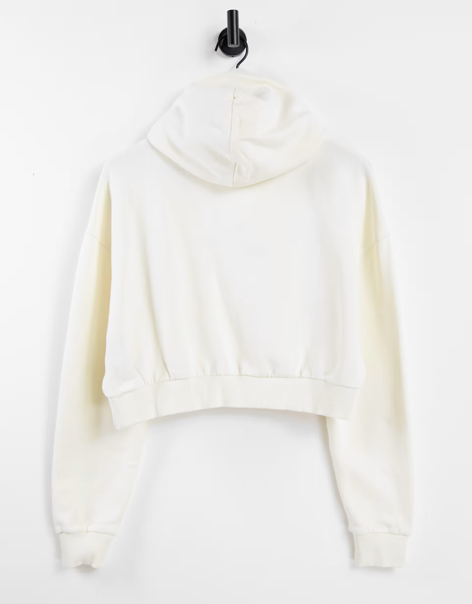 Napapijri Womens Box Cropped Hoodie in Off White