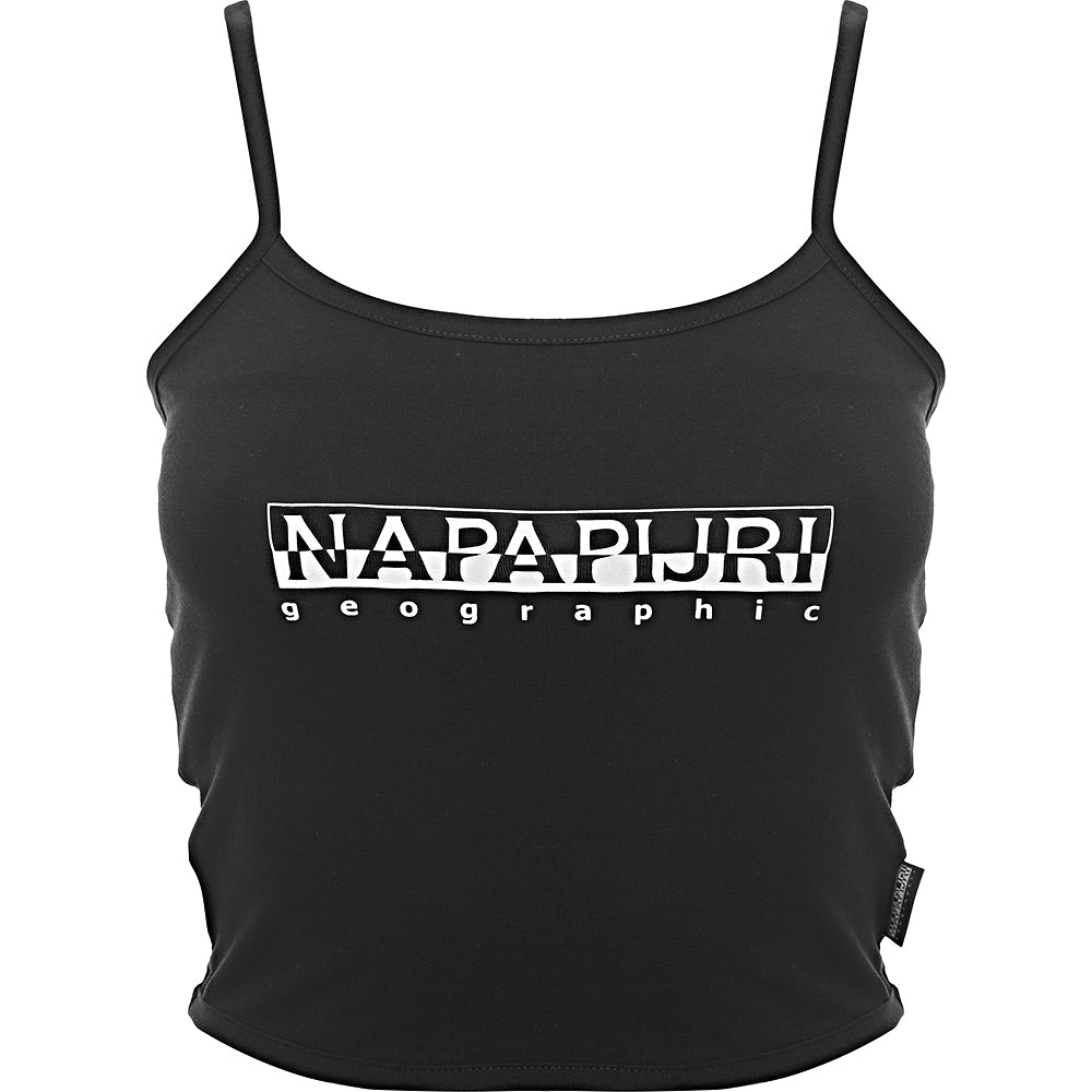 Napapijri Womens Box Cami Crop Top in Black