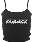 Napapijri Womens Box Cami Crop Top in Black