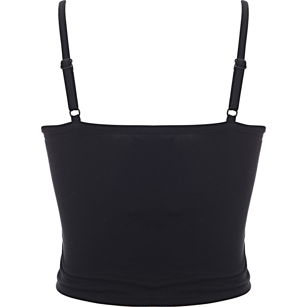 Napapijri Womens Box Cami Crop Top in Black