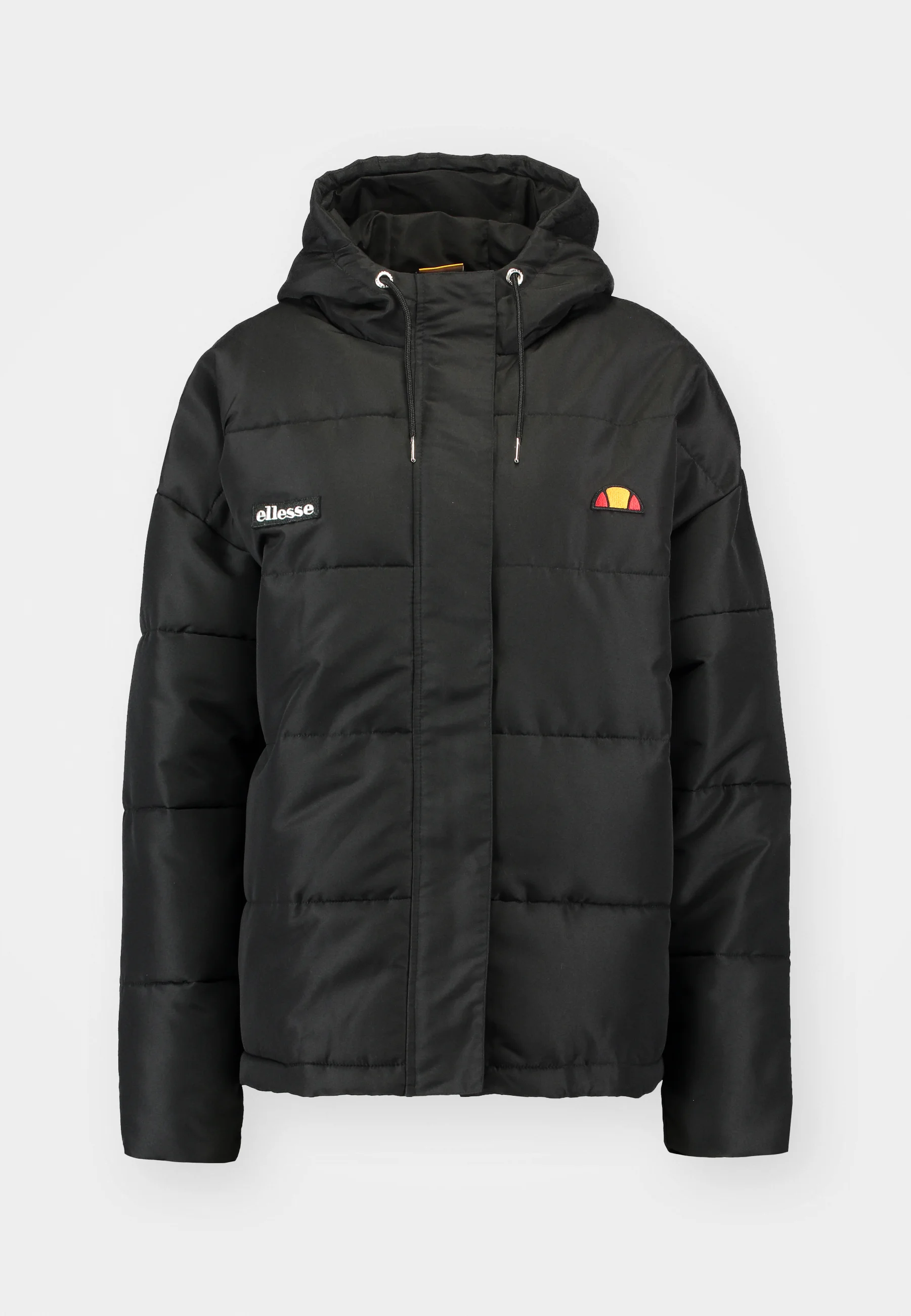 Womens Ellese Plus Puffer With Logo in Black