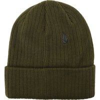 Volcom Men's Green Cord Beanie in Khaki