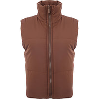 Threadbare Womens Brown Giraffe Padded Gilet