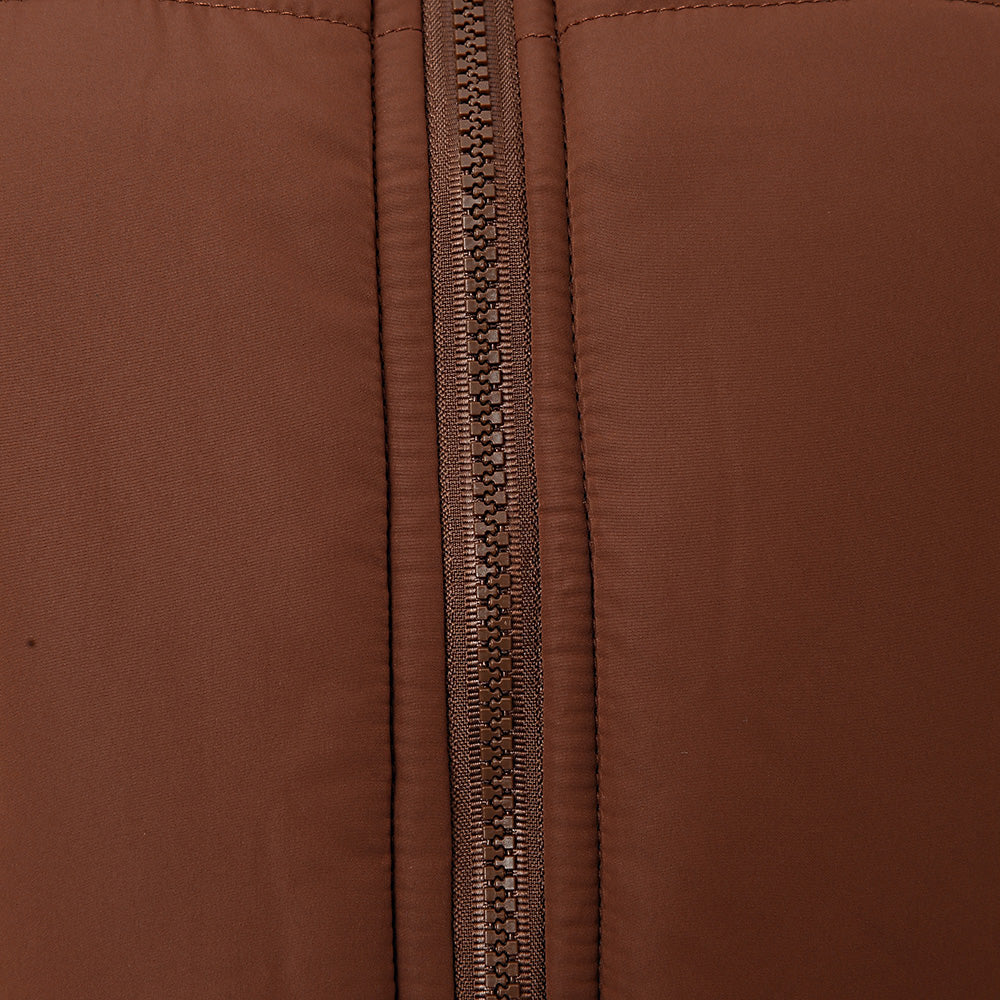 Threadbare Womens Brown Giraffe Padded Gilet