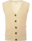 Cotton:On Women's Ecru Rib Pocket Vest Cardigan