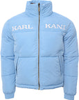 Karl Kani Women's Retro Check and Baby Blue Reversible Puffer Jacket