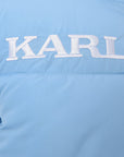 Karl Kani Women's Retro Check and Baby Blue Reversible Puffer Jacket