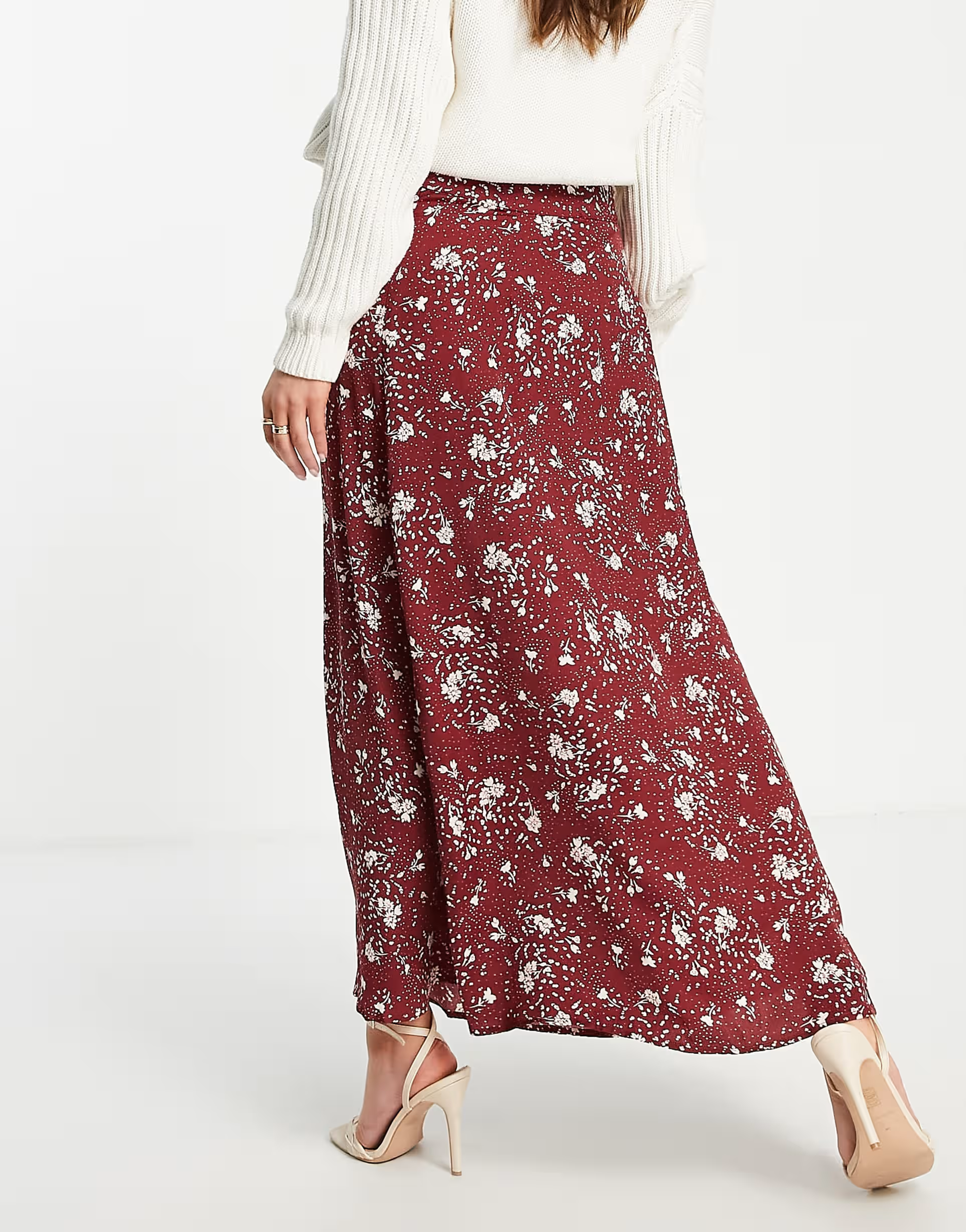 Free People Womens Button Down Sammy Midi Skirt in Vintage Floral