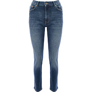 Dr Denim Mens Clark Slim Jeans in Mid Wash Blue