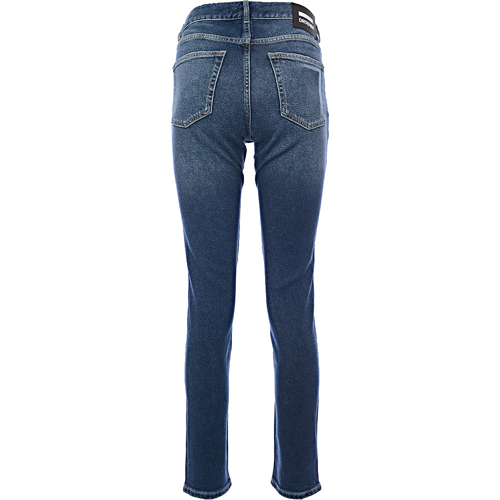 Dr Denim Mens Clark Slim Jeans in Mid Wash Blue