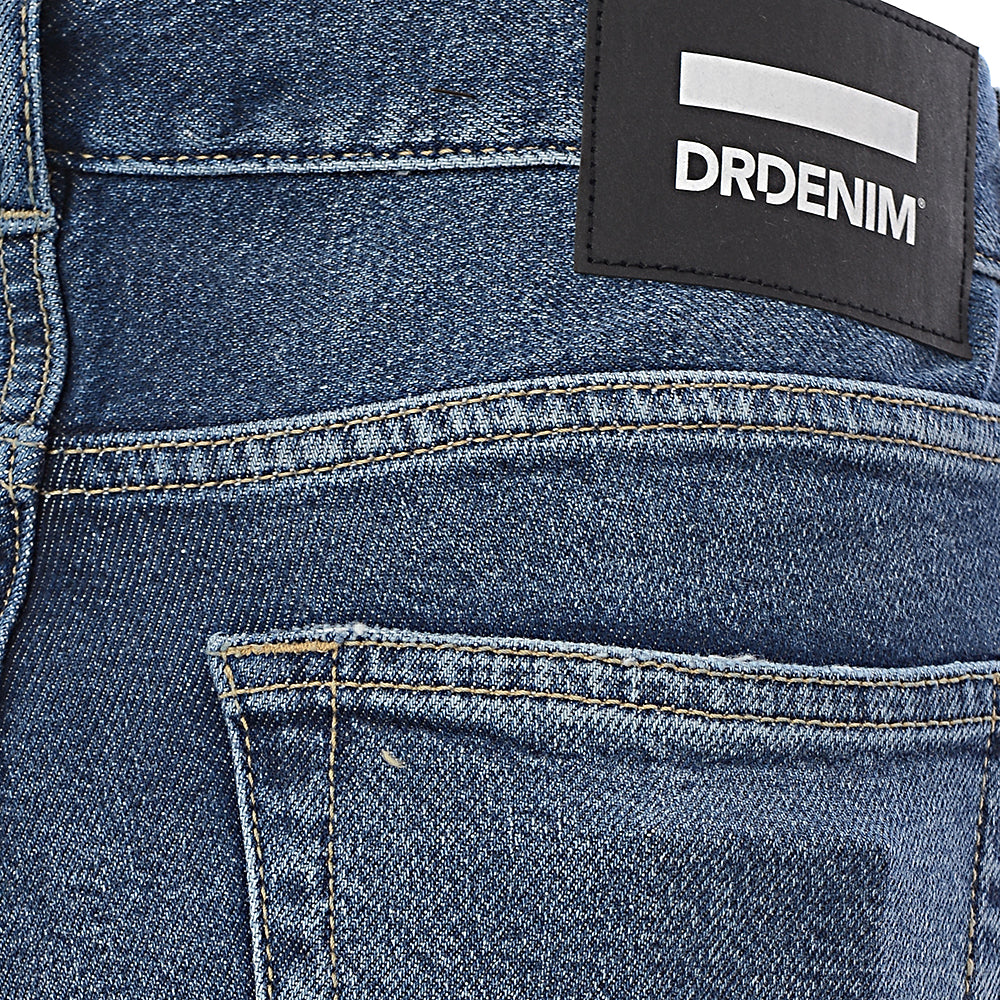 Dr Denim Mens Clark Slim Jeans in Mid Wash Blue
