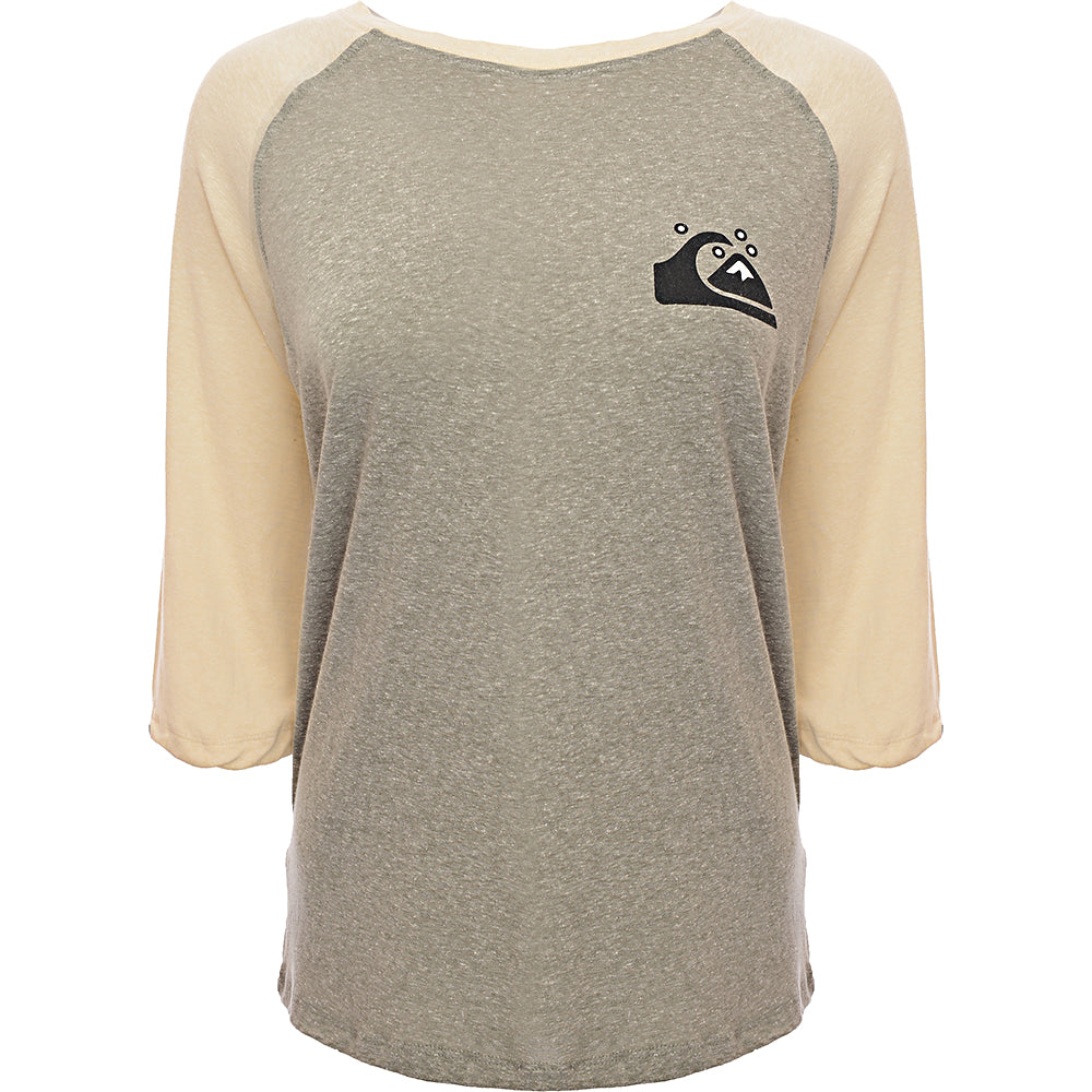 Quiksilver Women&#39;s Light Grey Raglan T-Shirt