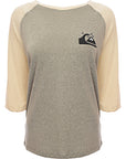 Quiksilver Women's Light Grey Raglan T-Shirt