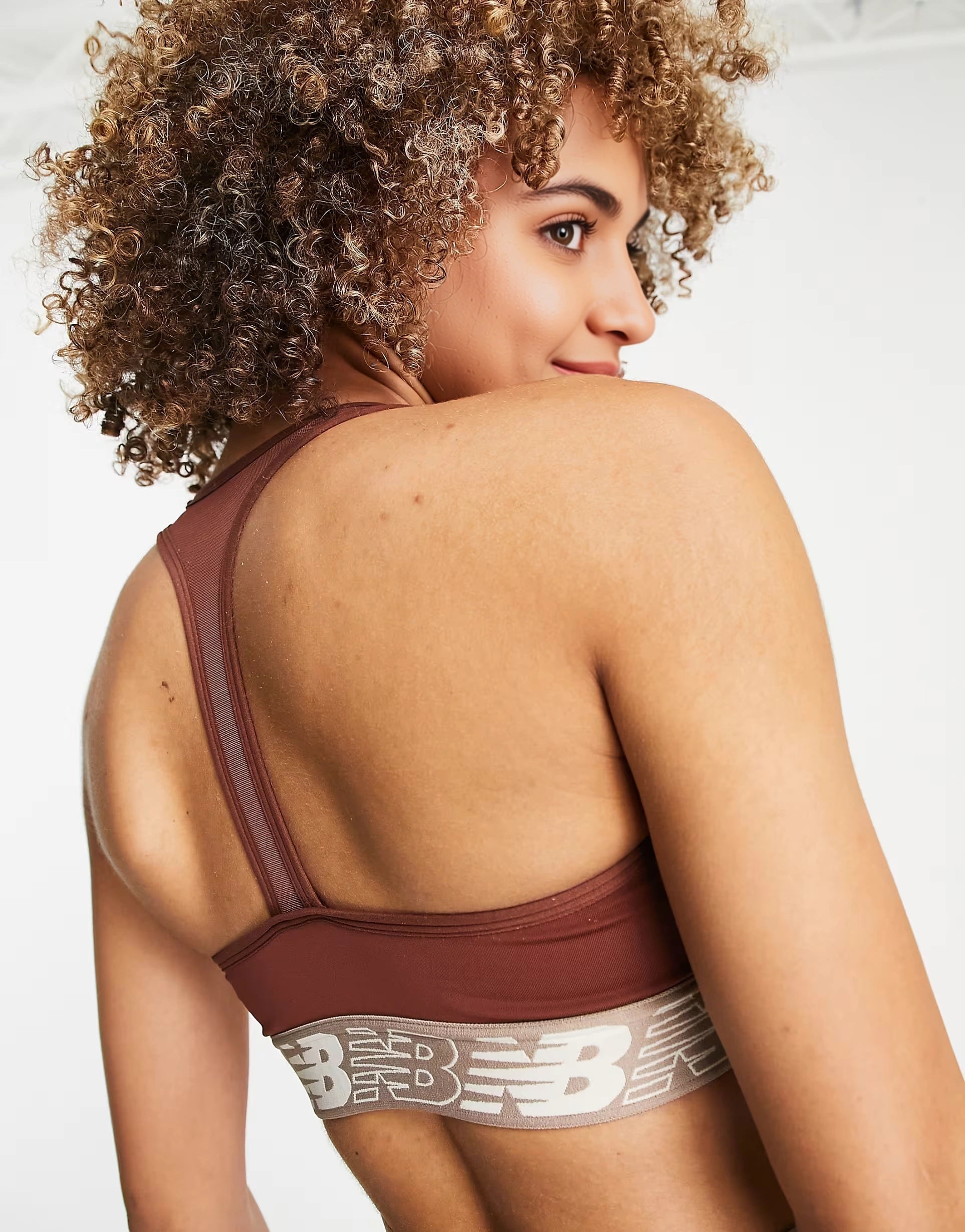 New Balance Womens Running Pace 3.0 Medium Support Sports Bra in Sage