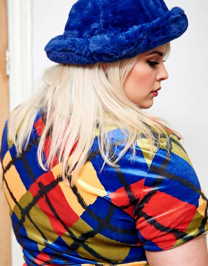 Womens Labelrail X Francesca Perks Check Print Velvet Shirt in Multi Co-Ord