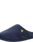 Lyle & Scott Mens Bodywear Jason Small Logo Mule Slippers In Navy