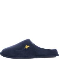 Lyle & Scott Mens Bodywear Jason Small Logo Mule Slippers In Navy