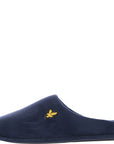 Lyle & Scott Mens Bodywear Jason Small Logo Mule Slippers In Navy