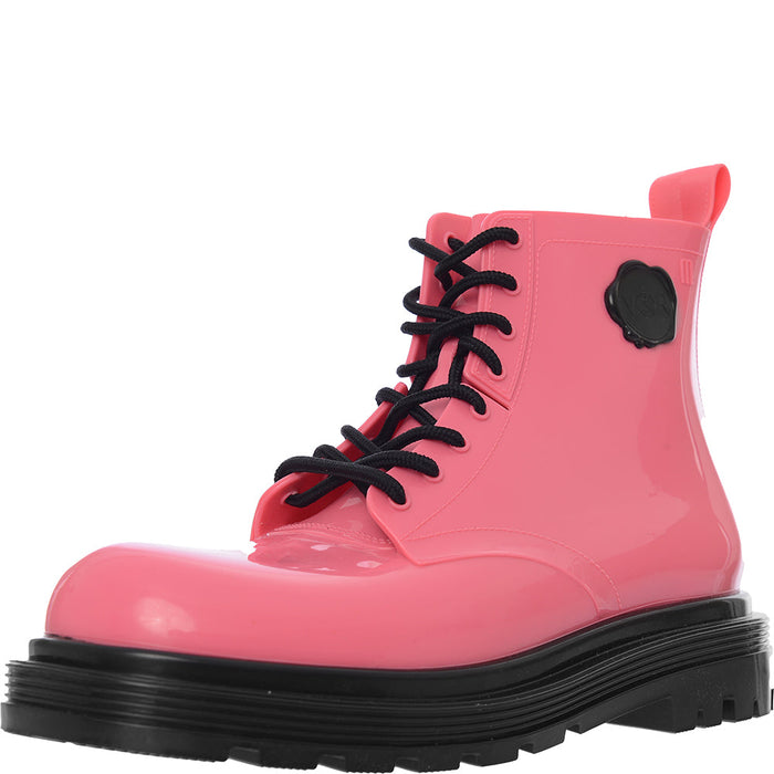 Viktor & Rolf Womens Pink Patent Lace-Up Boots