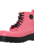 Viktor & Rolf Womens Pink Patent Lace-Up Boots