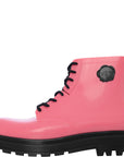 Viktor & Rolf Womens Pink Patent Lace-Up Boots