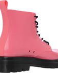 Viktor & Rolf Womens Pink Patent Lace-Up Boots