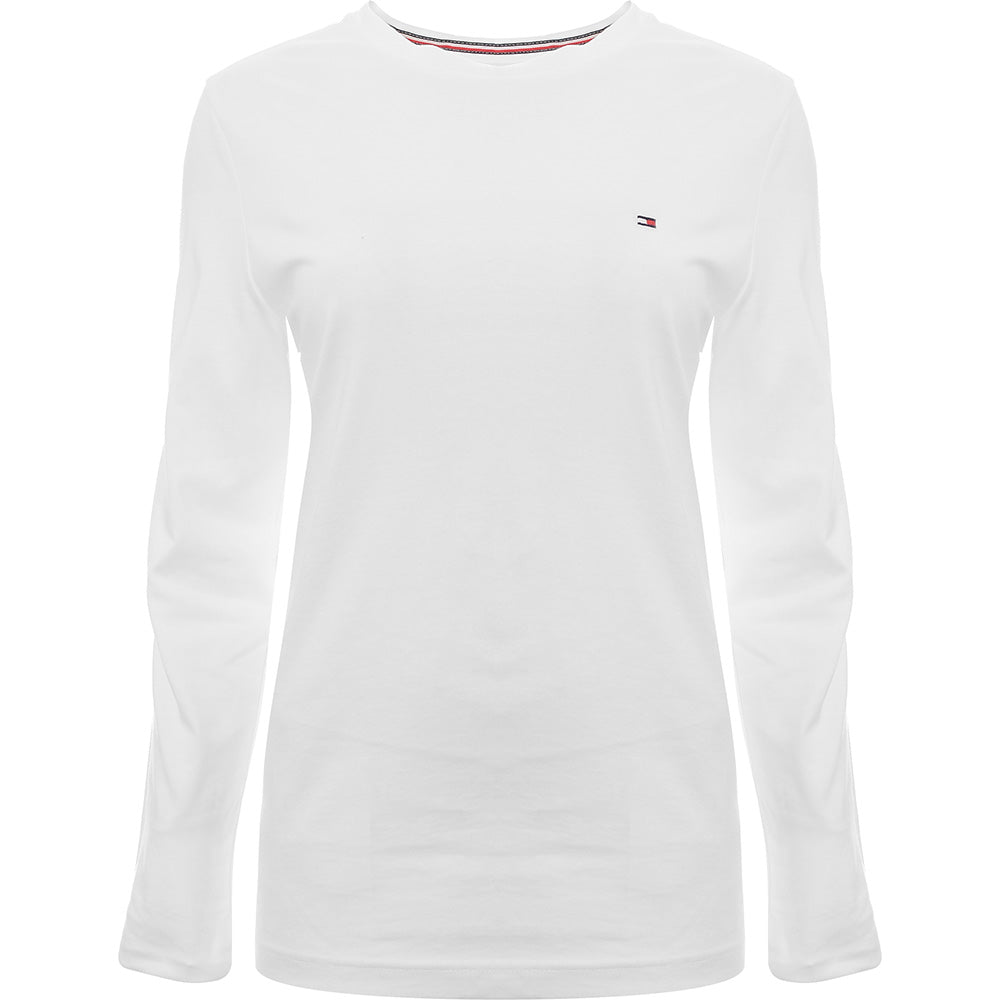 Tommy Hilfiger Mens Flag and Arm Logo Long Sleeve Top in White