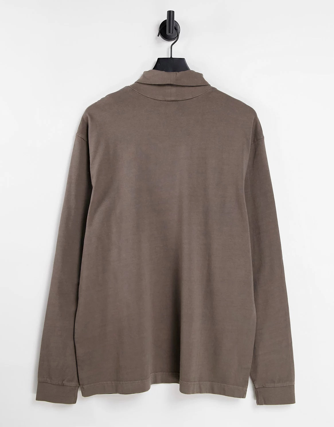 Reebok Mens Logo Roll Neck Top in Taupe Brown