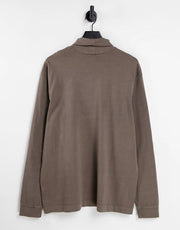 Reebok Mens Logo Roll Neck Top in Taupe Brown