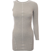 Simmi Women's Grey One-Shoulder Contrast Seam Mini Dress