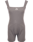 Puma Womens Classics Ribbed Unitard in Grey