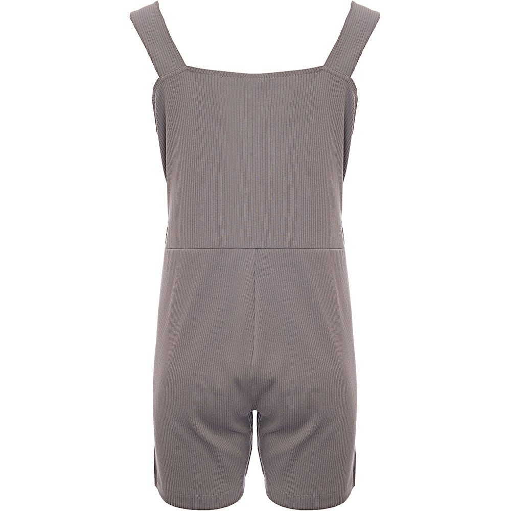 Puma Womens Classics Ribbed Unitard in Grey