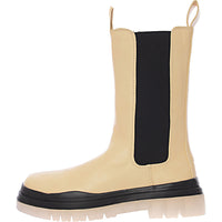 Public Desire Womens Wynter Translucent Sole Boots in Cream