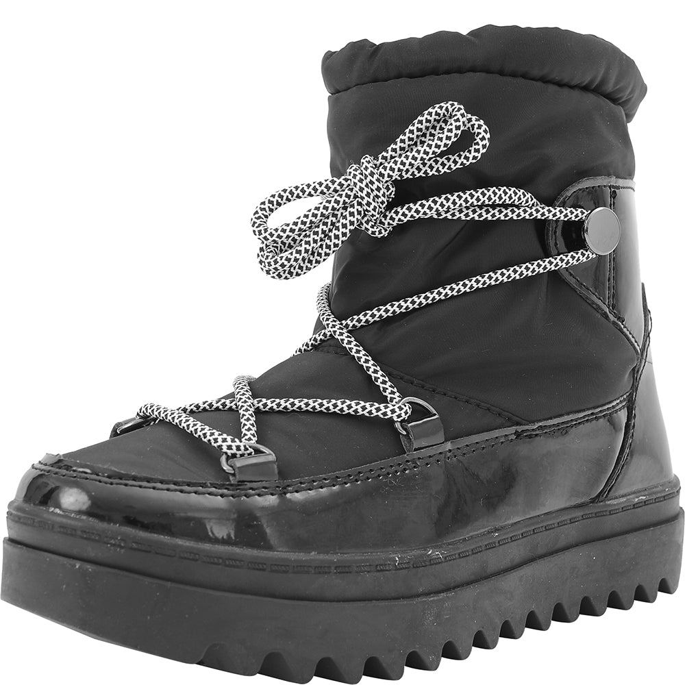 Glamorous Womens Short Snow Boots In Black