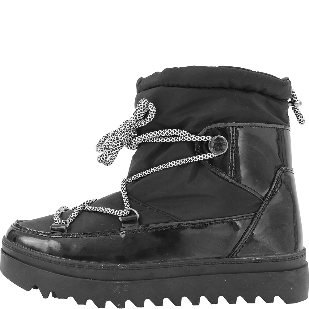 Glamorous Womens Short Snow Boots In Black