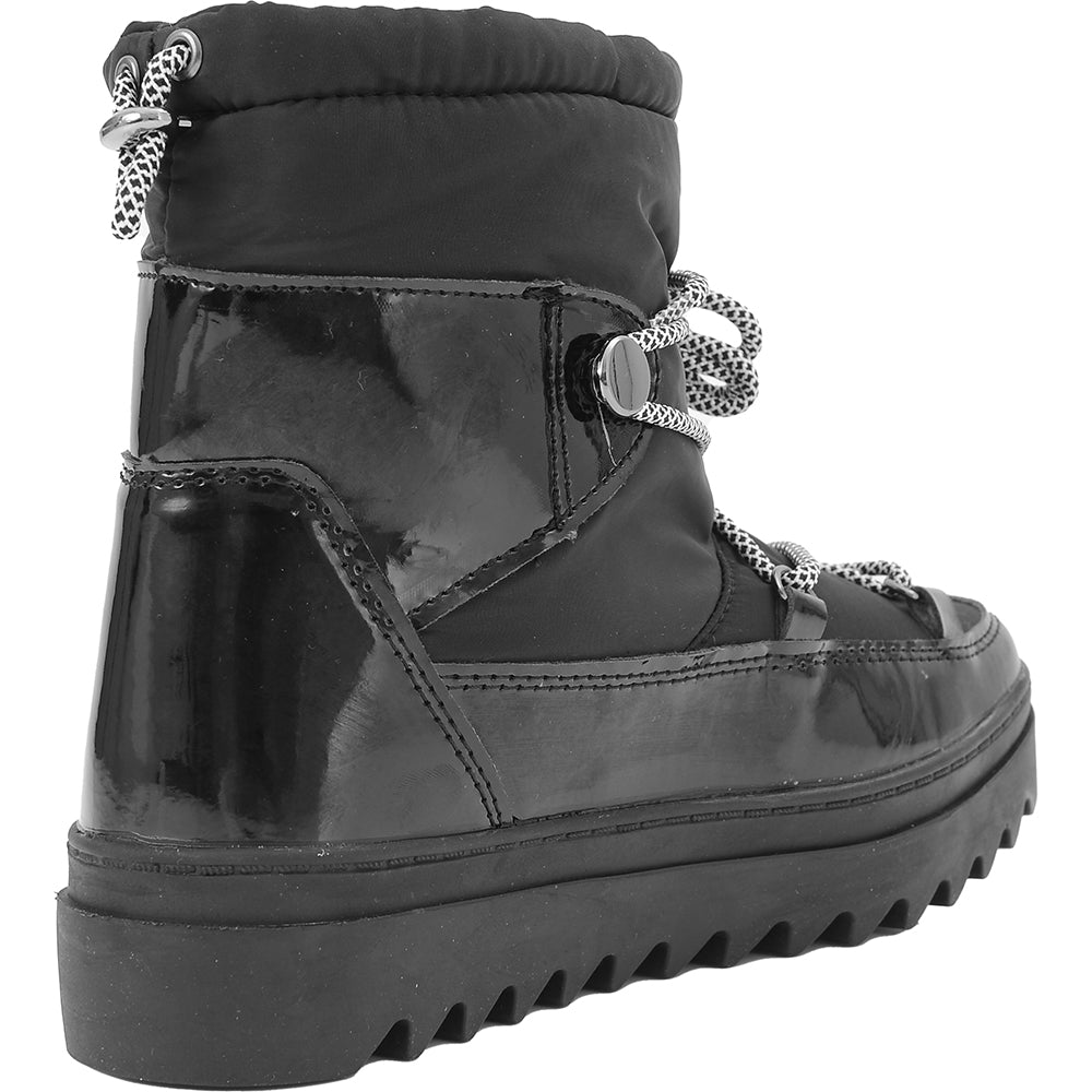 Glamorous Women's Black Short Snow Boots