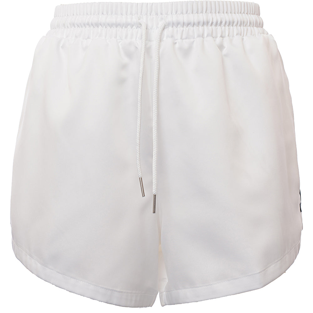 Womens Puma Summer Luxe Satin Shorts in White